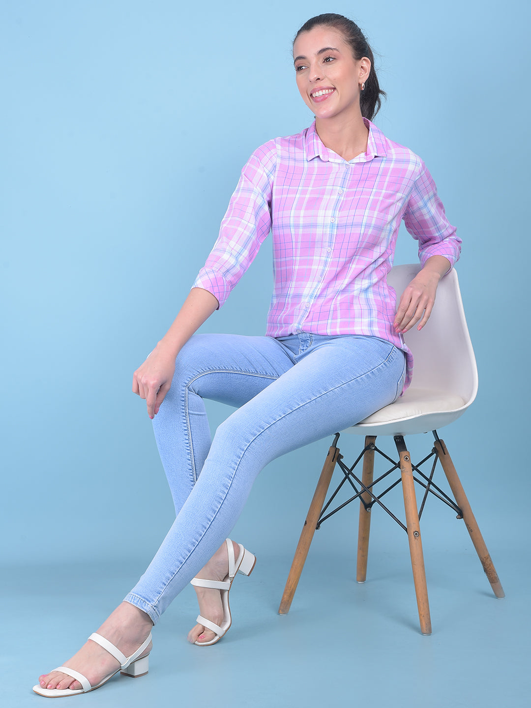 Blue Skinny Jeans-Women Jeans-Crimsoune Club