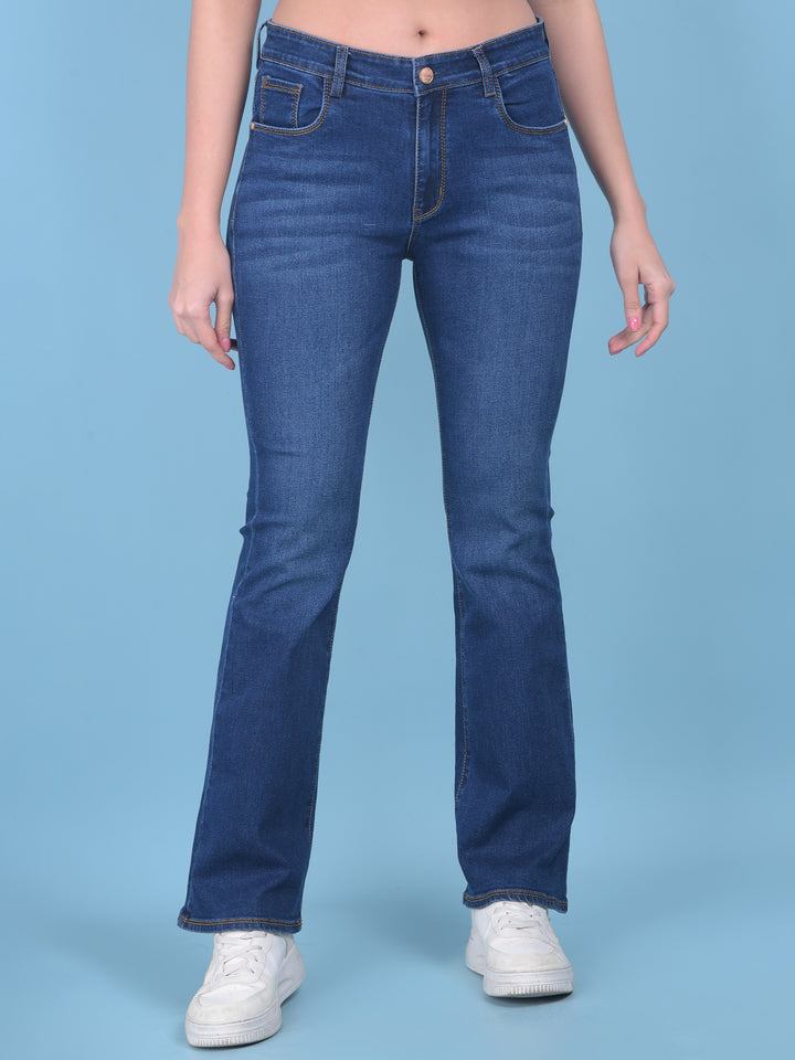 Navy Blue Bootcut Jeans