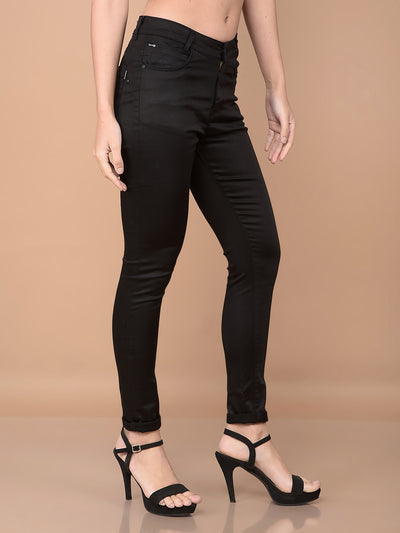 Black Skinny High-Waist Jeans-Women Jeans-Crimsoune Club