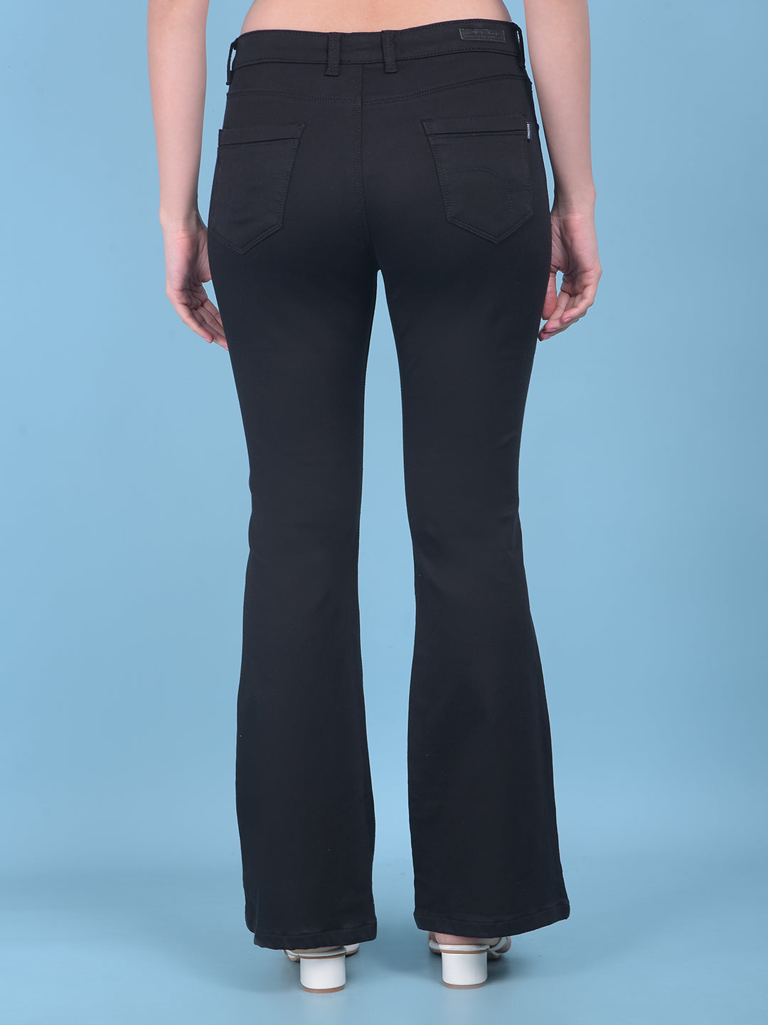 Black Bootcut Jeans-Women Jeans-Crimsoune Club