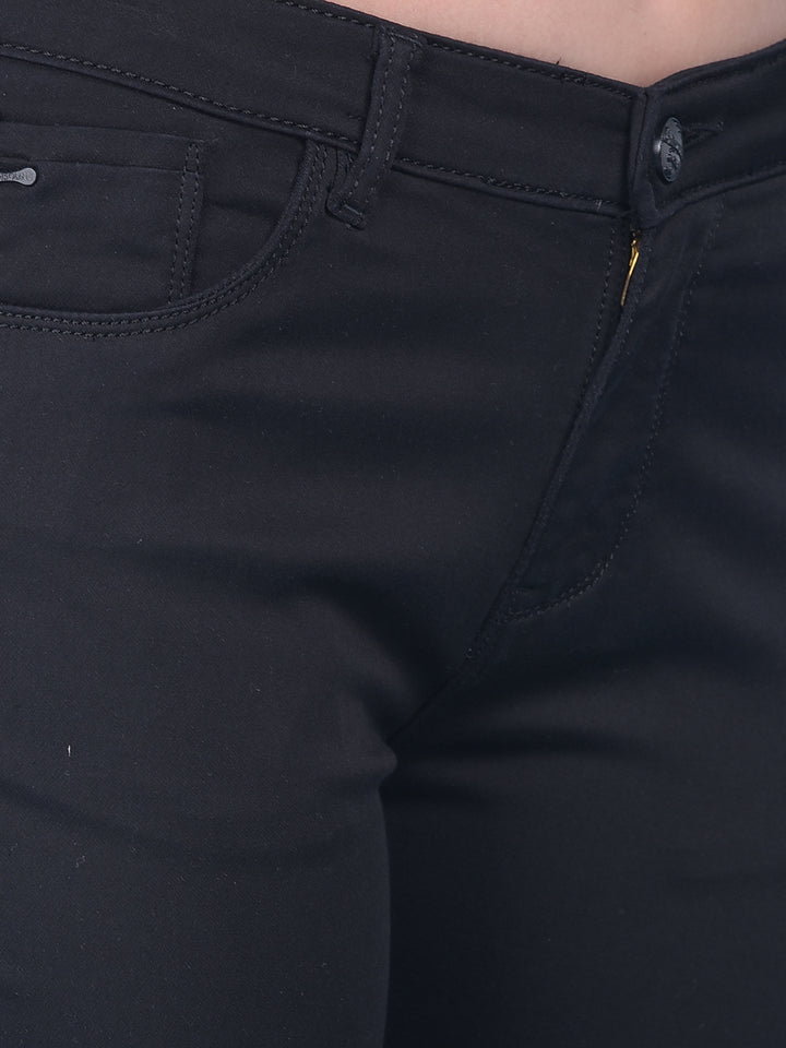 Black Bootcut Jeans-Women Jeans-Crimsoune Club