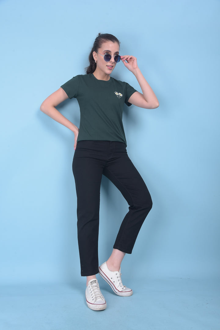 Black Straight Jeans-Women Jeans-Crimsoune Club