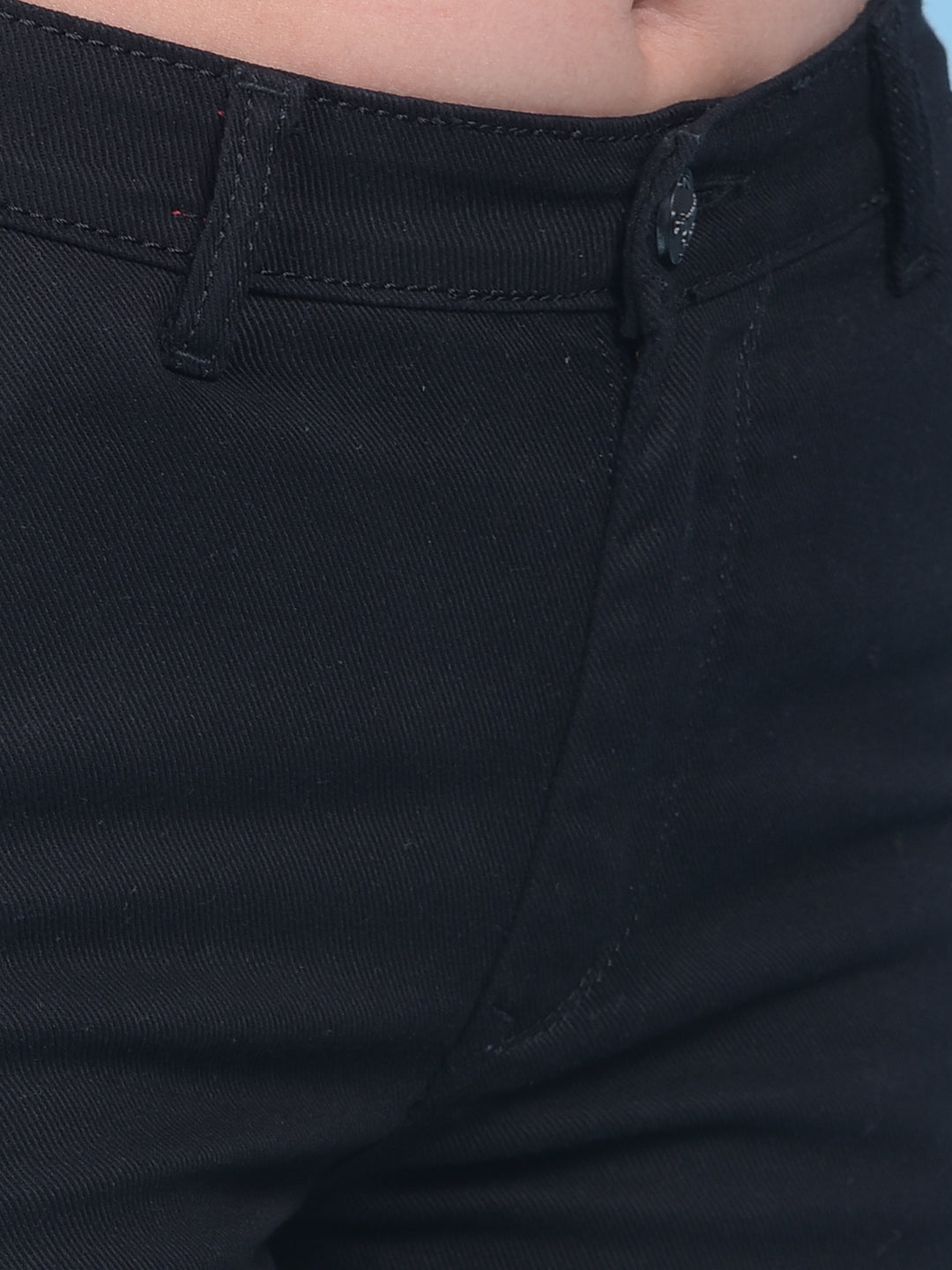 Black Cargo Jeans-Women Jeans-Crimsoune Club