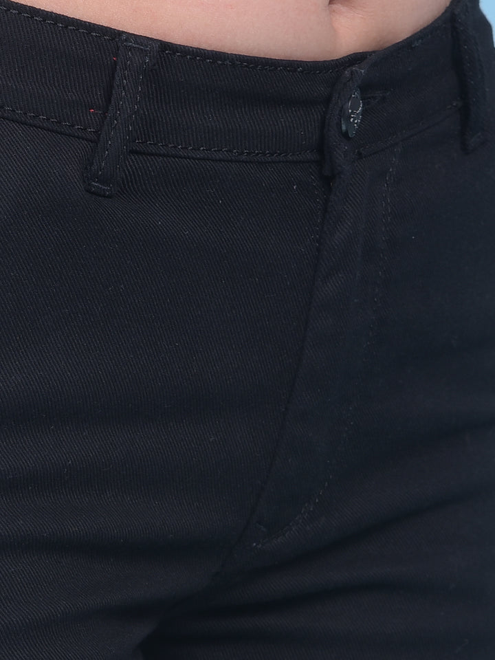 Black Cargo Jeans-Women Jeans-Crimsoune Club