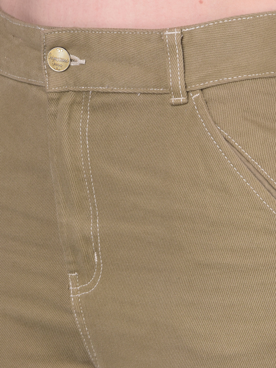 Brown Cargo Jeans-Women Jeans-Crimsoune Club