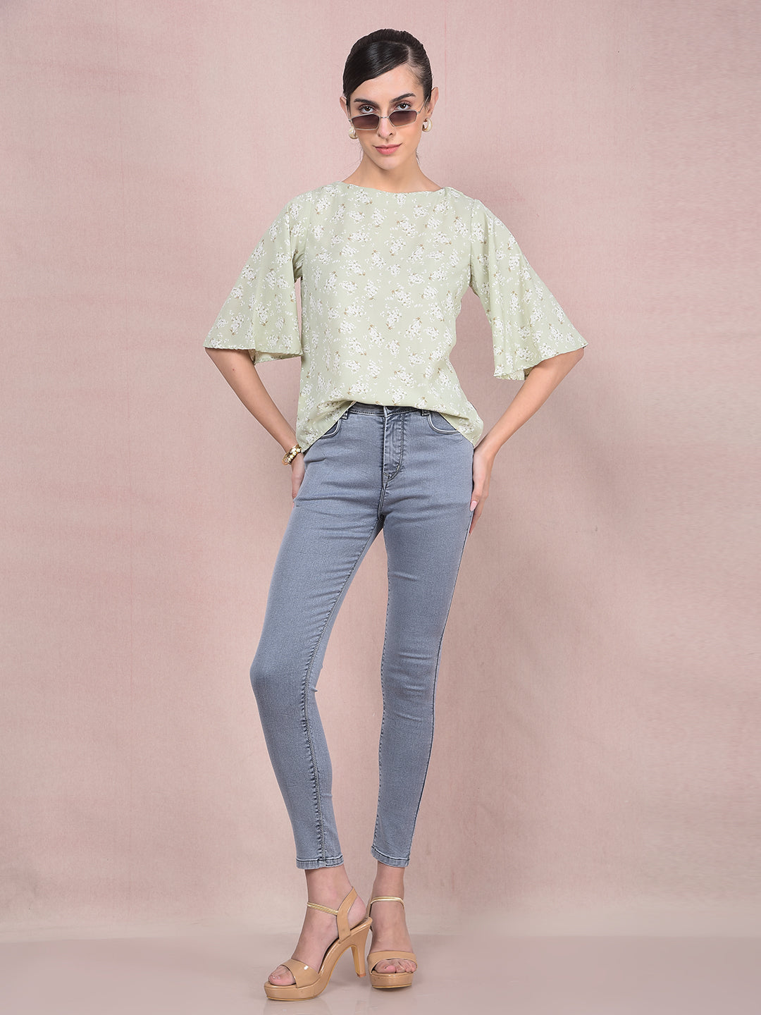 Blue Skinny High-Waist Jeans-Women Jeans-Crimsoune Club