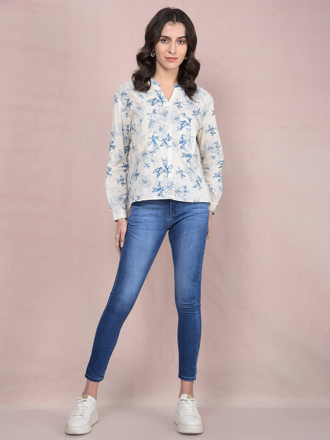 Navy Blue Skinny High-Waist Jeans-Women Jeans-Crimsoune Club