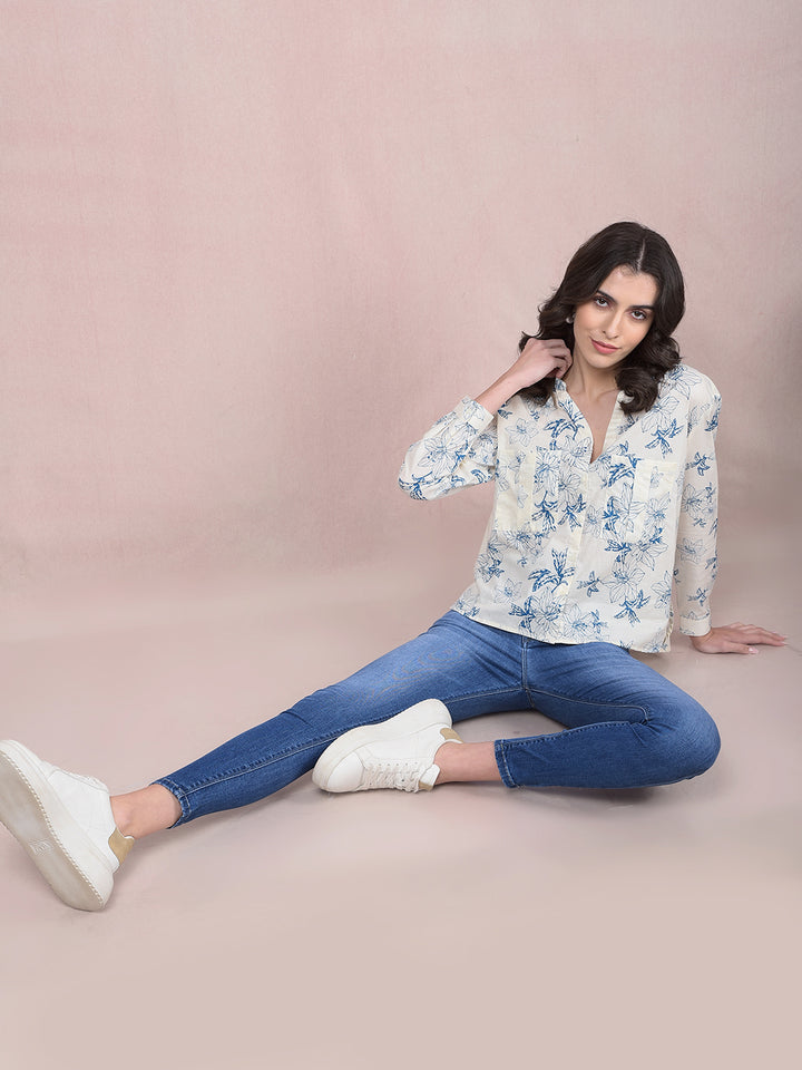 Navy Blue Skinny High-Waist Jeans-Women Jeans-Crimsoune Club