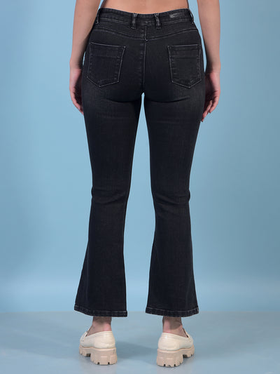 Women's Blue Bootcut Jeans-Women Jeans-Crimsoune Club