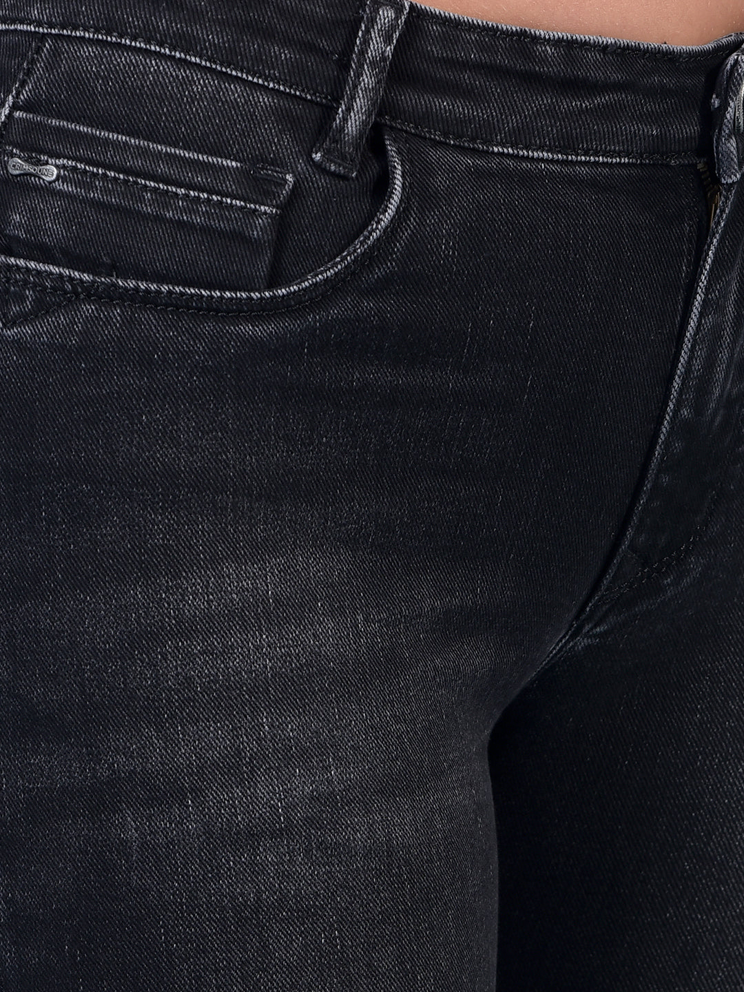 Women's Blue Bootcut Jeans-Women Jeans-Crimsoune Club