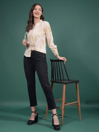 Black Straight Jeans-Women Jeans-Crimsoune Club