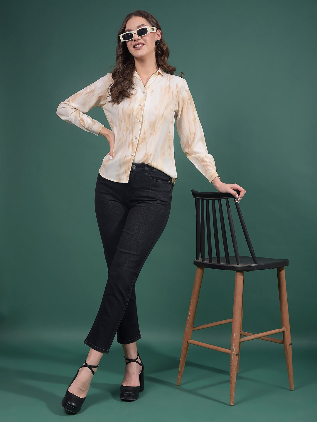 Black Straight Jeans-Women Jeans-Crimsoune Club