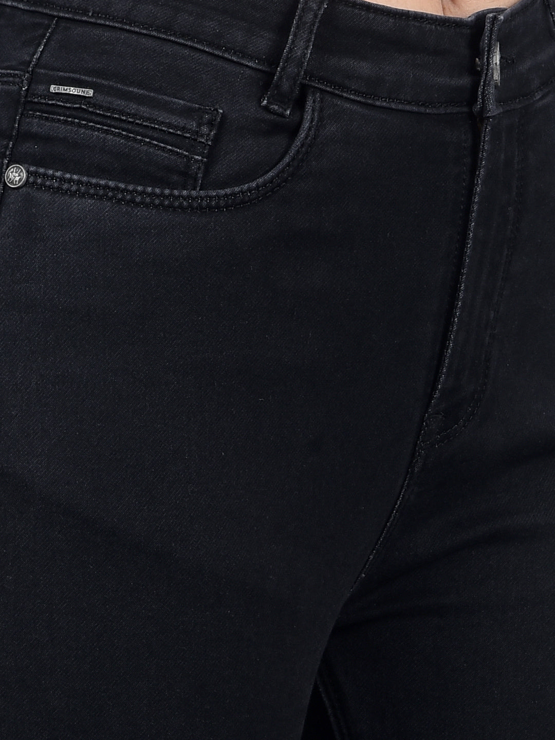 Black Skinny High-Waist Jeans-Women Jeans-Crimsoune Club