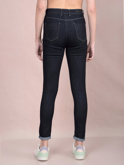 Black Skinny High-Waist Jeans-Women Jeans-Crimsoune Club