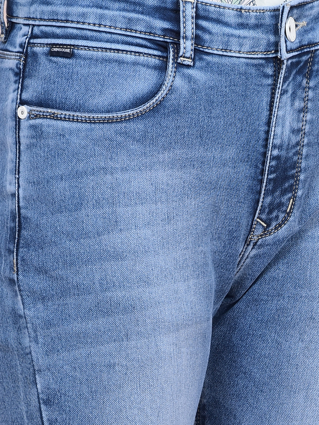 Blue Bootcut Jeans-Women Jeans-Crimsoune Club