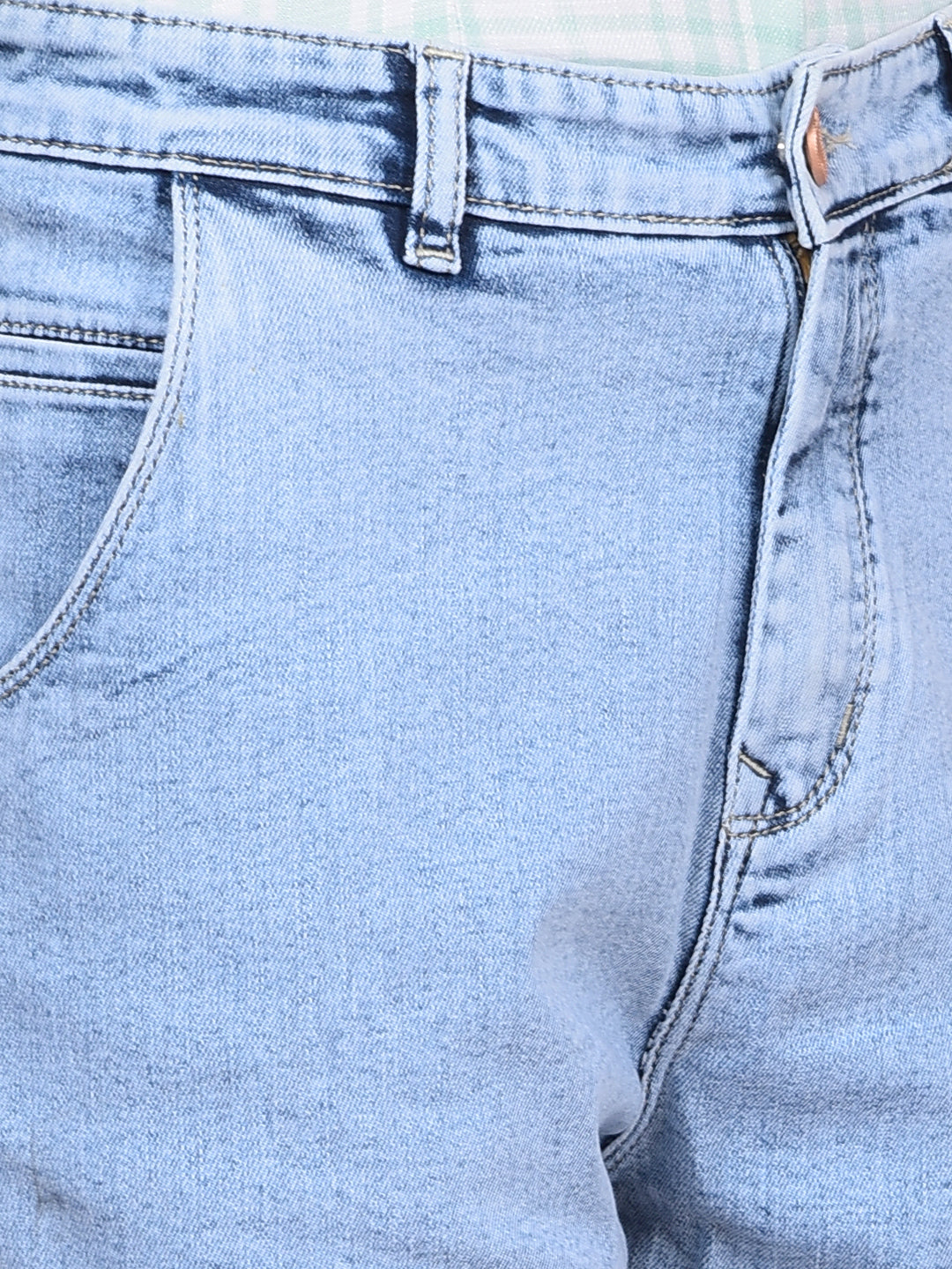 Blue Mom Fit Jeans-Women Jeans-Crimsoune Club