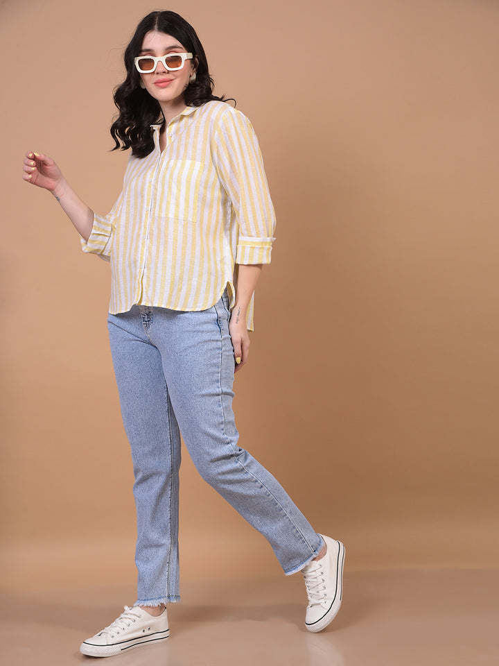 Women's Blue Straight Jeans-Women Jeans-Crimsoune Club