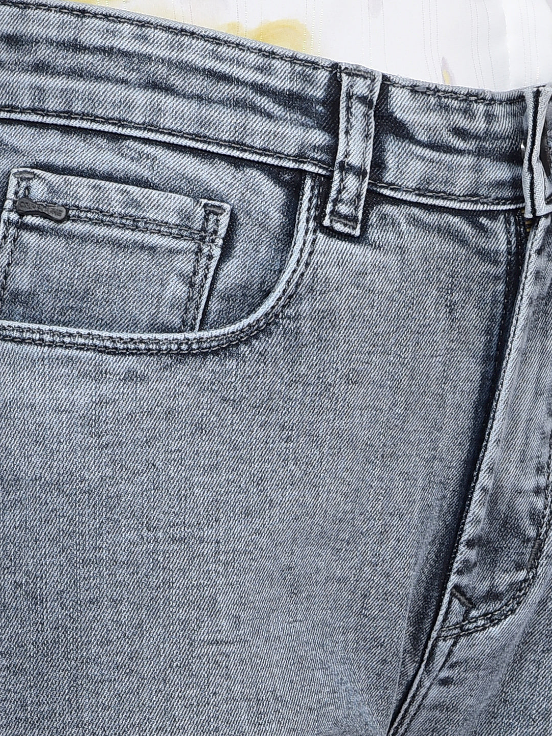 Grey Straight Jeans-Women Jeans-Crimsoune Club