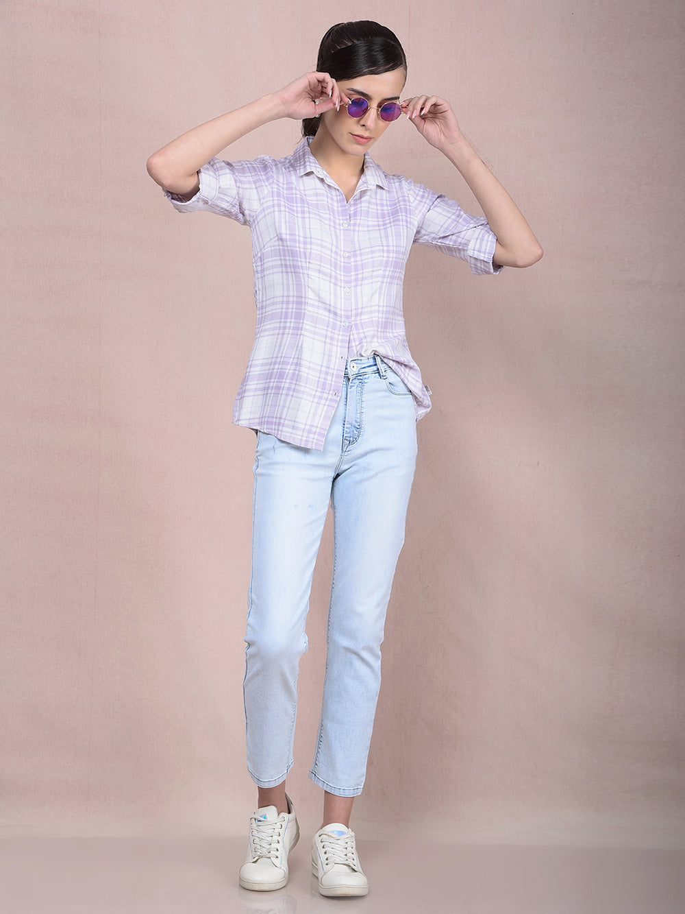 Blue Straight Jeans-Women Jeans-Crimsoune Club