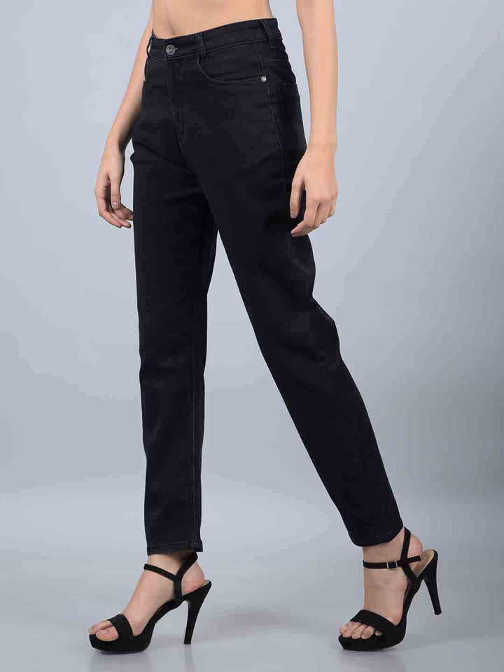 Grey Straight Jeans-Women Jeans-Crimsoune Club