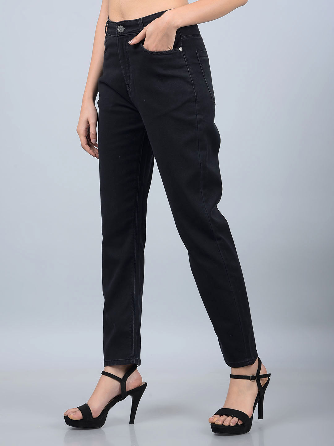 Grey Straight Jeans-Women Jeans-Crimsoune Club