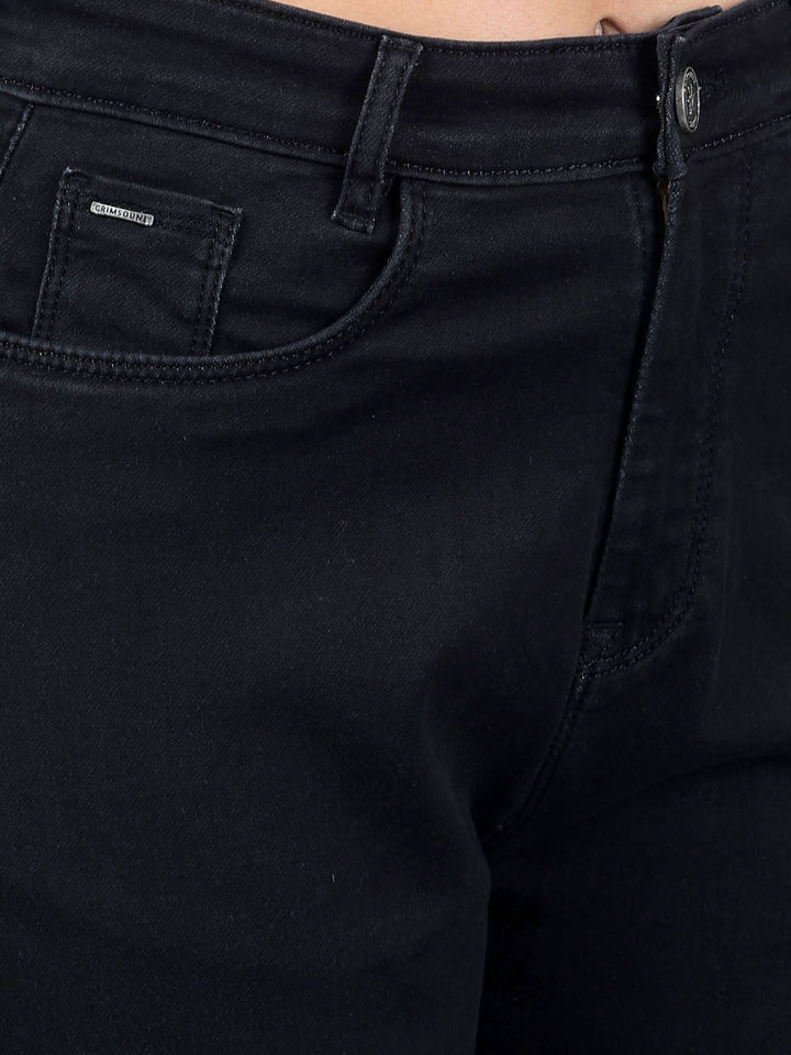 Grey Straight Jeans-Women Jeans-Crimsoune Club