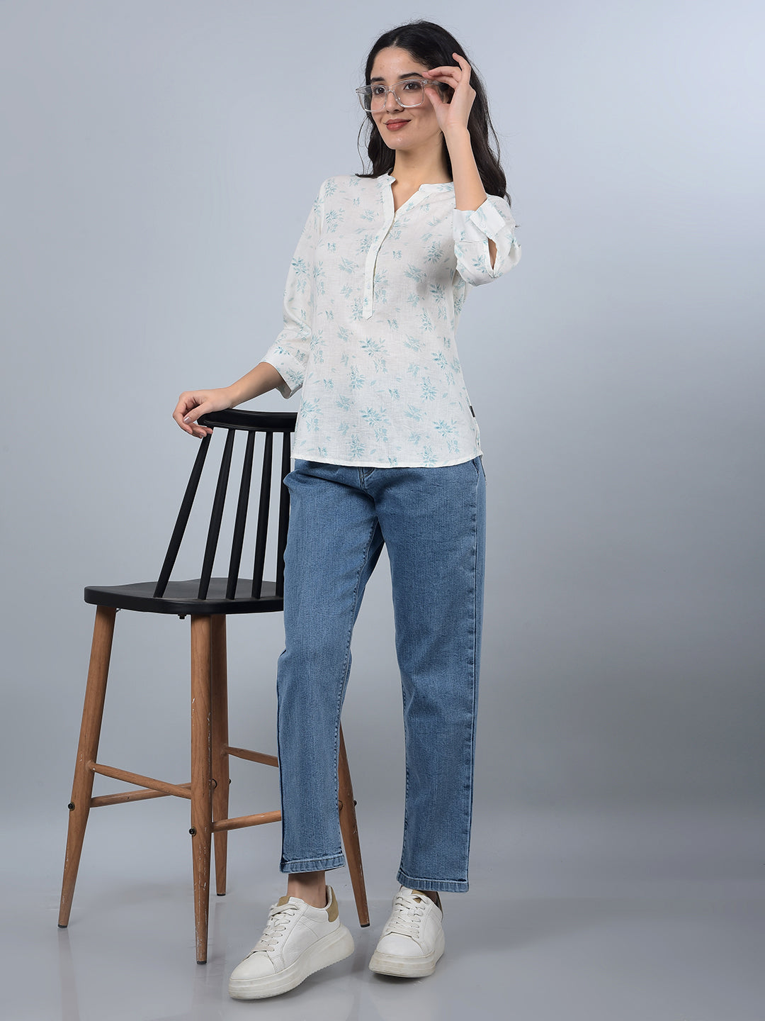 Blue Straight Jeans-Women Jeans-Crimsoune Club
