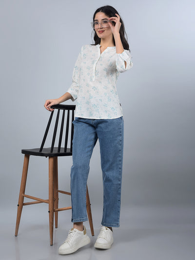 Blue Straight Jeans-Women Jeans-Crimsoune Club