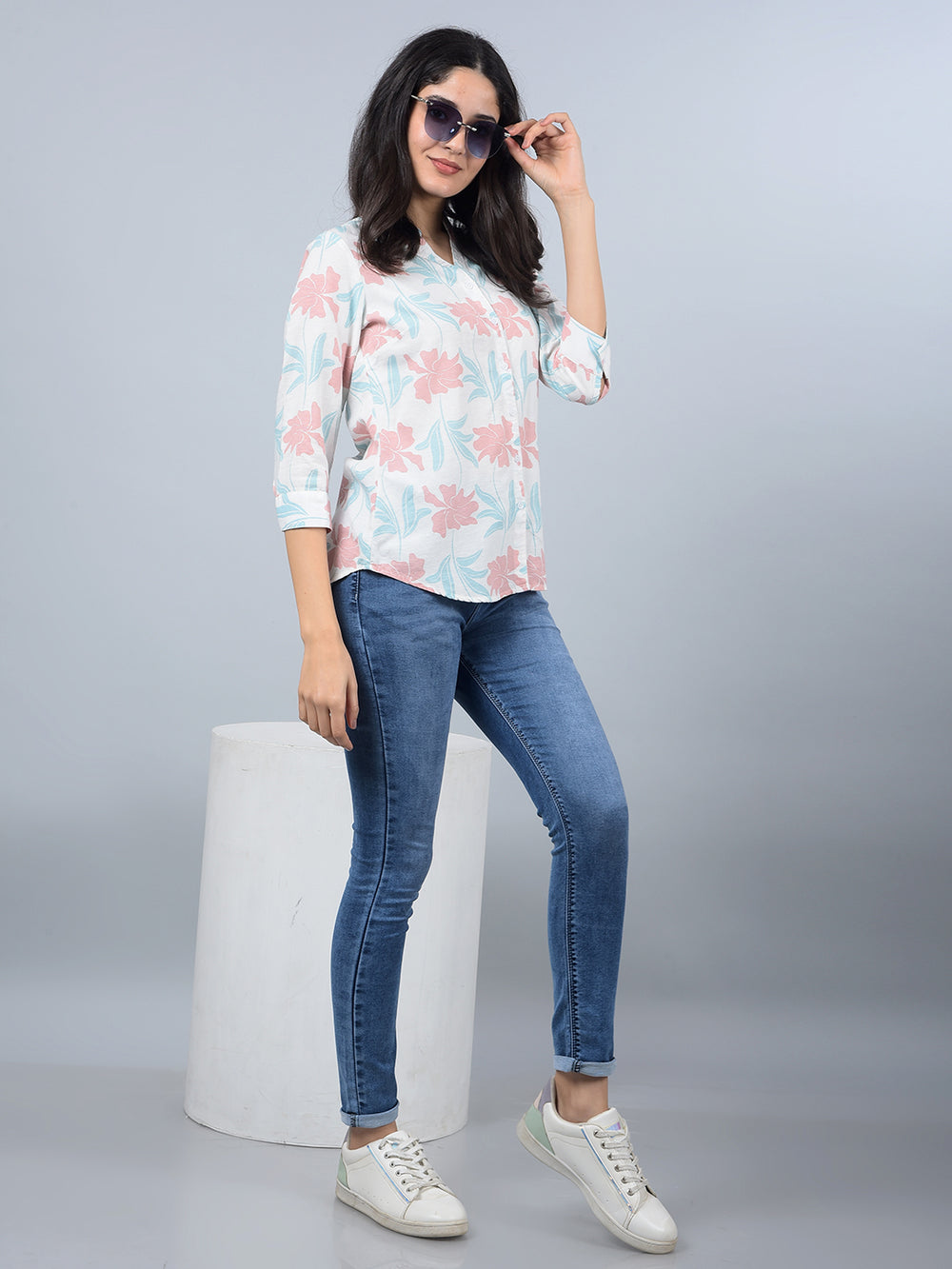 Blue Skinny High-Waist Jeans-Women Jeans-Crimsoune Club