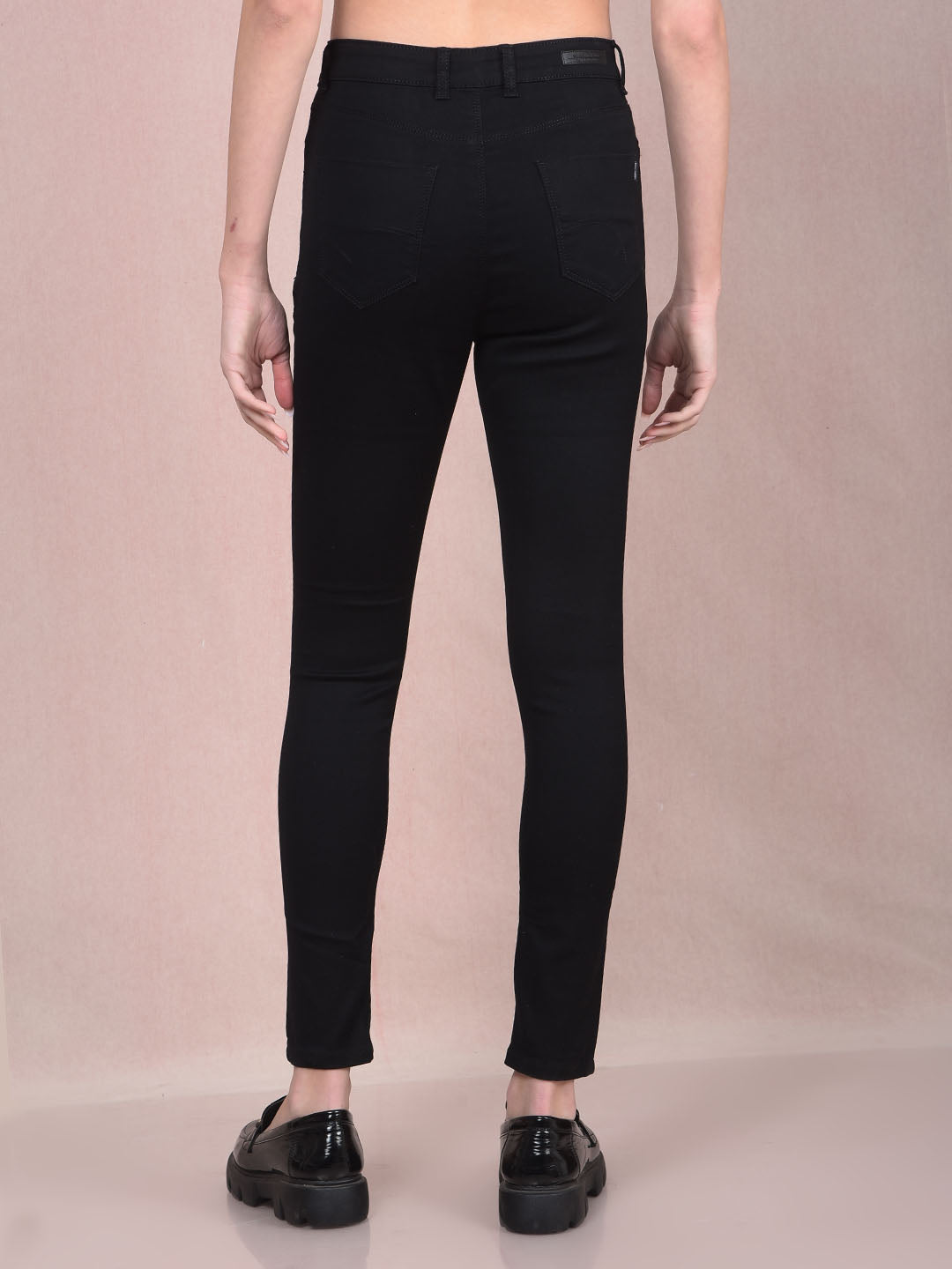 Black Skinny High-Waist Jeans-Women Jeans-Crimsoune Club