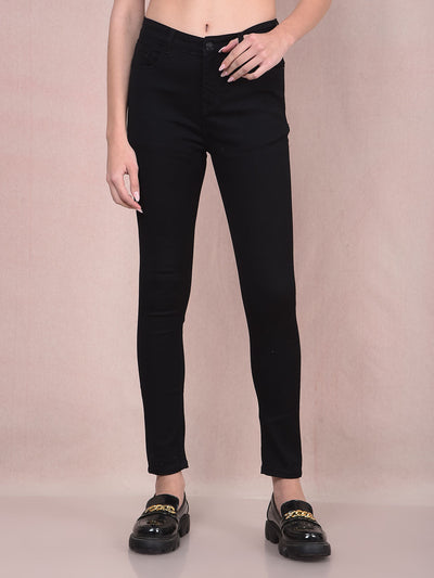 Black Skinny High-Waist Jeans-Women Jeans-Crimsoune Club
