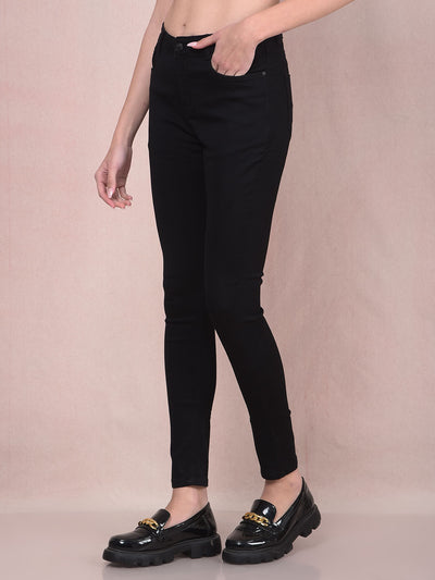 Black Skinny High-Waist Jeans-Women Jeans-Crimsoune Club