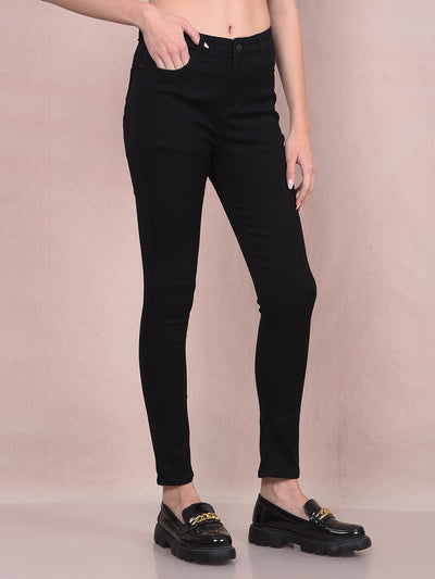Black Skinny High-Waist Jeans-Women Jeans-Crimsoune Club