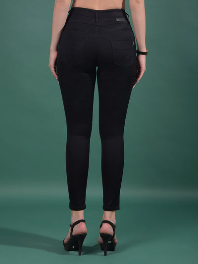 Black Skinny High-Waist Jeans-Women Jeans-Crimsoune Club
