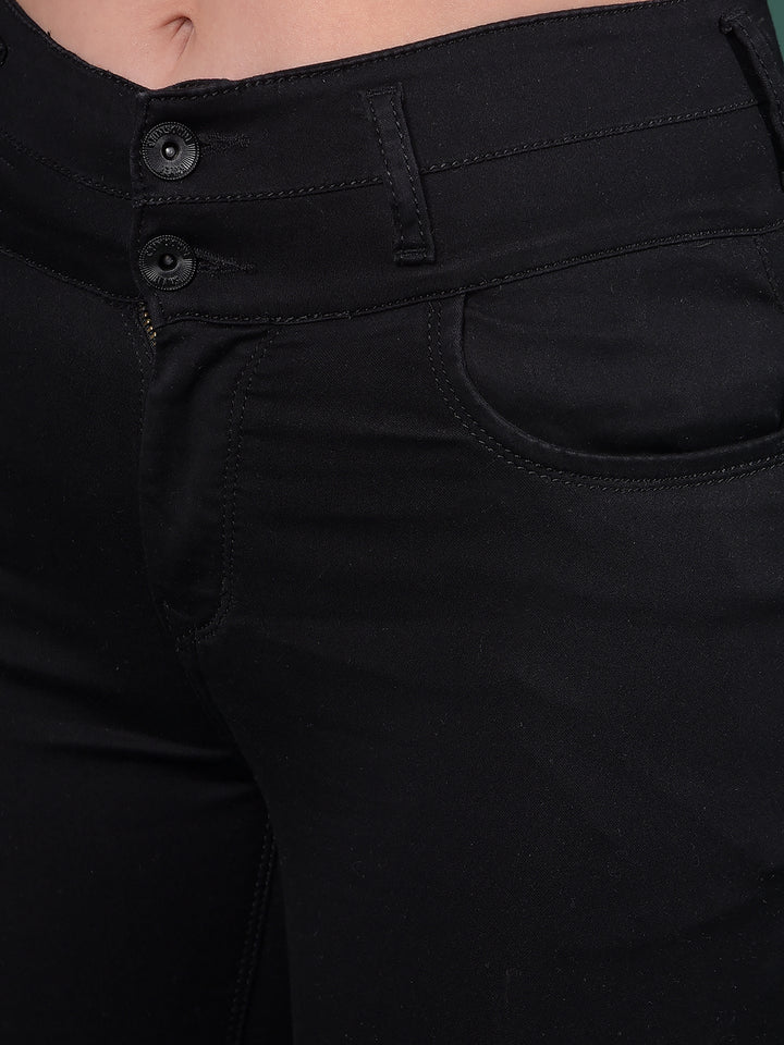 Black Skinny High-Waist Jeans-Women Jeans-Crimsoune Club
