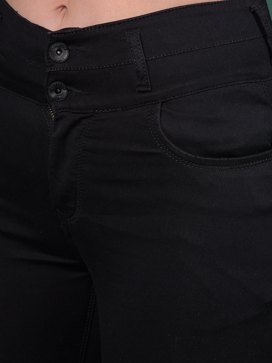 Black Skinny High-Waist Jeans-Women Jeans-Crimsoune Club