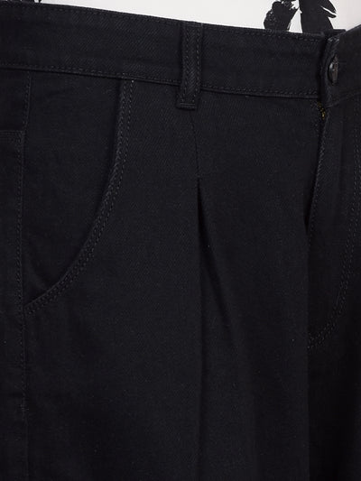 Black Baggy Jeans-Women Jeans-Crimsoune Club