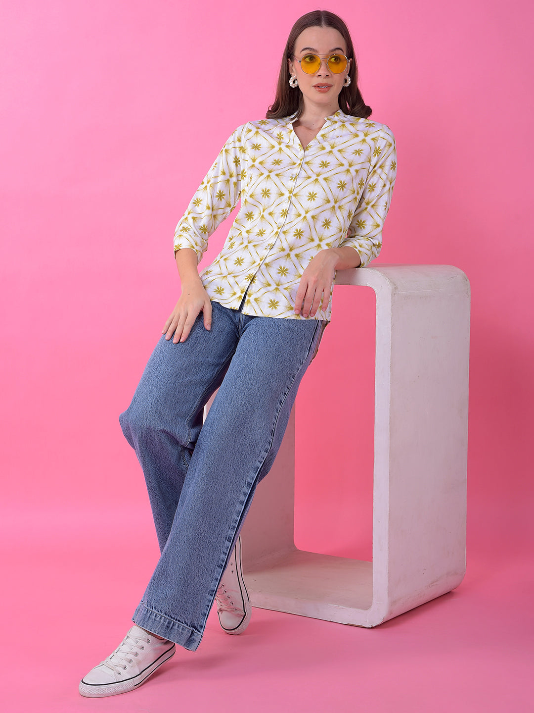 Breezy Blue Wide-Leg Cotton Jeans-Women Jeans-Crimsoune Club