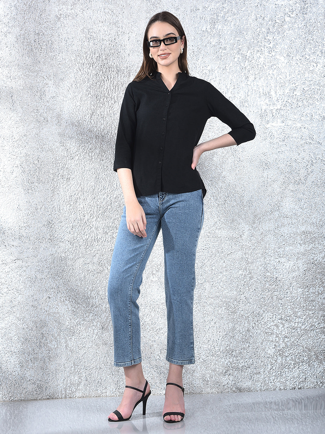 Icewash Vintage Straight Jeans-Women Jeans-Crimsoune Club