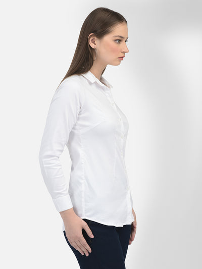 White Shirt-Women Shirts-Crimsoune Club