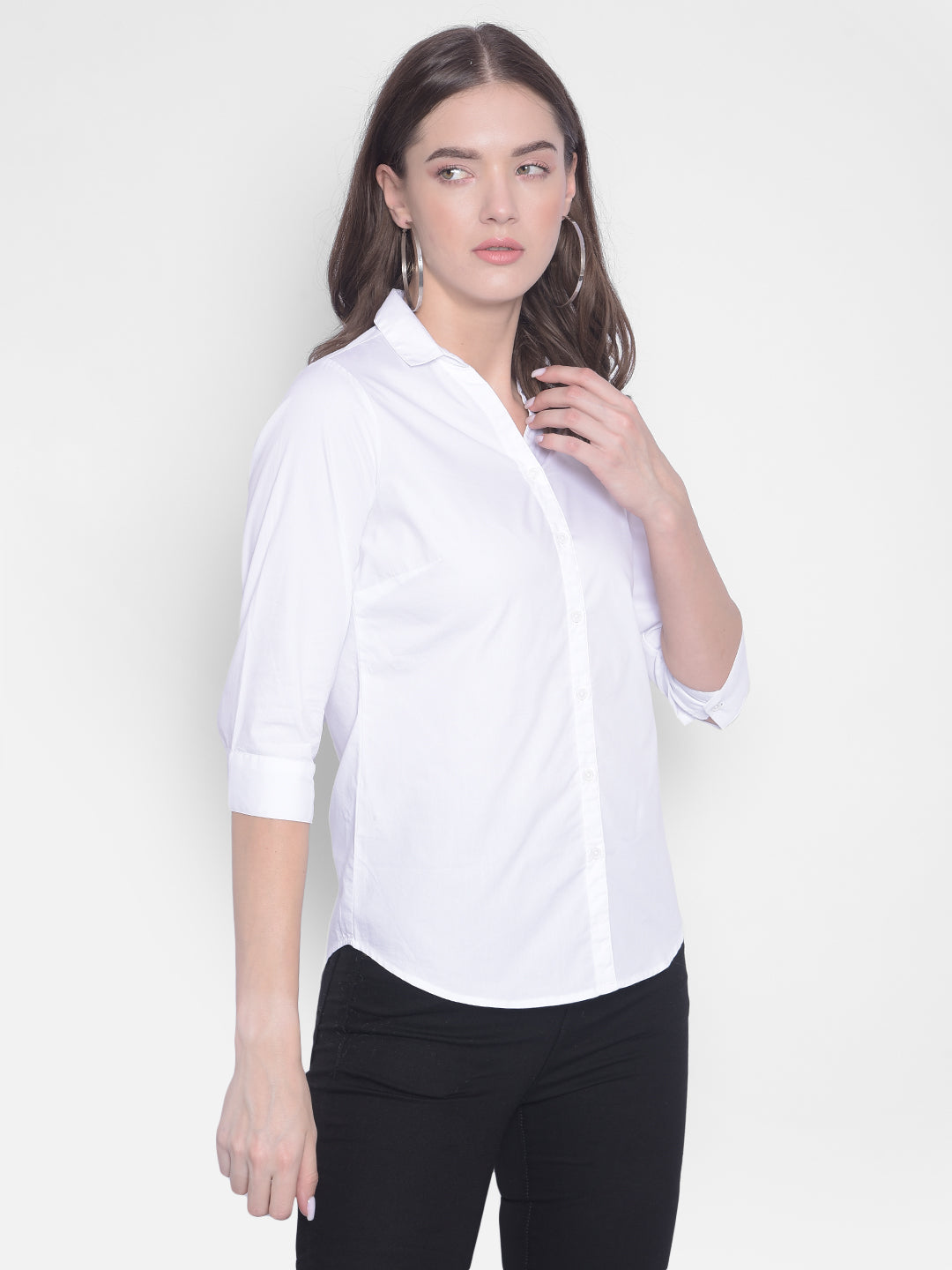 White Shirt-Women Shirts-Crimsoune Club