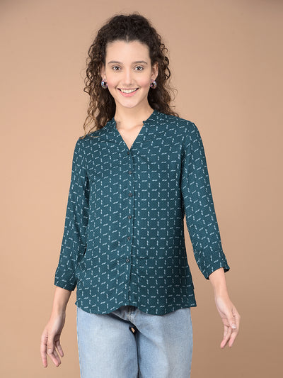 Dark Blue Checked Shirt-Women Shirts-Crimsoune Club
