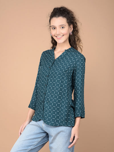 Dark Blue Checked Shirt-Women Shirts-Crimsoune Club