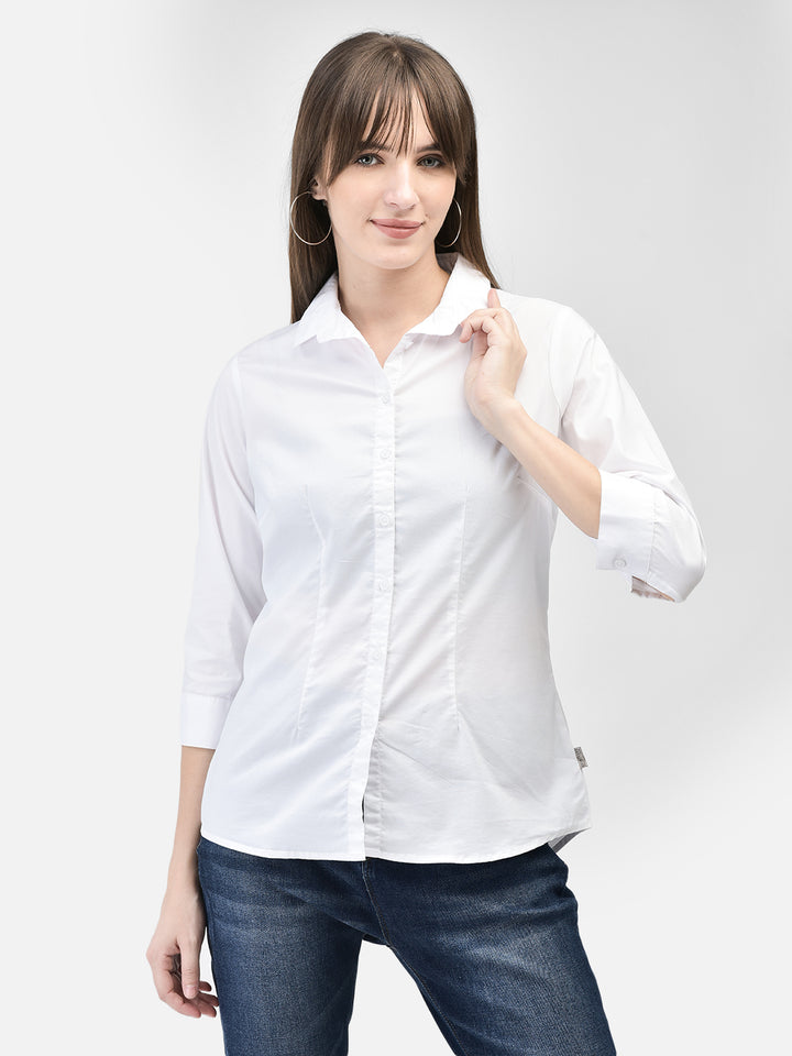 White Shirt-Women Shirts-Crimsoune Club