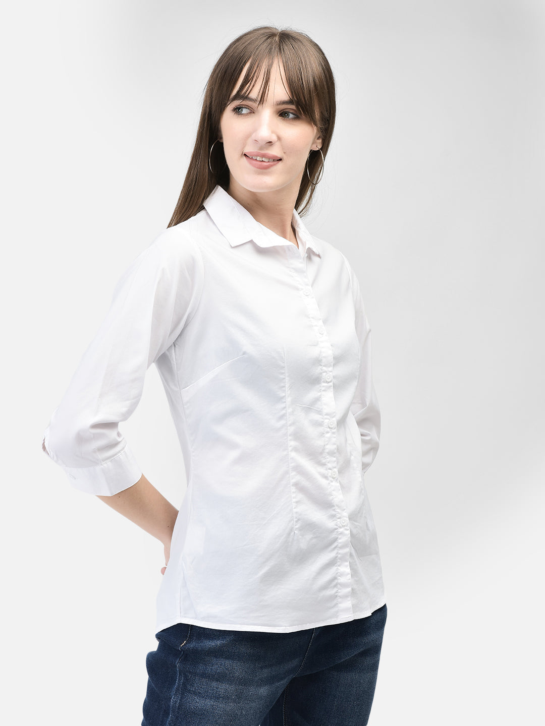 White Shirt-Women Shirts-Crimsoune Club