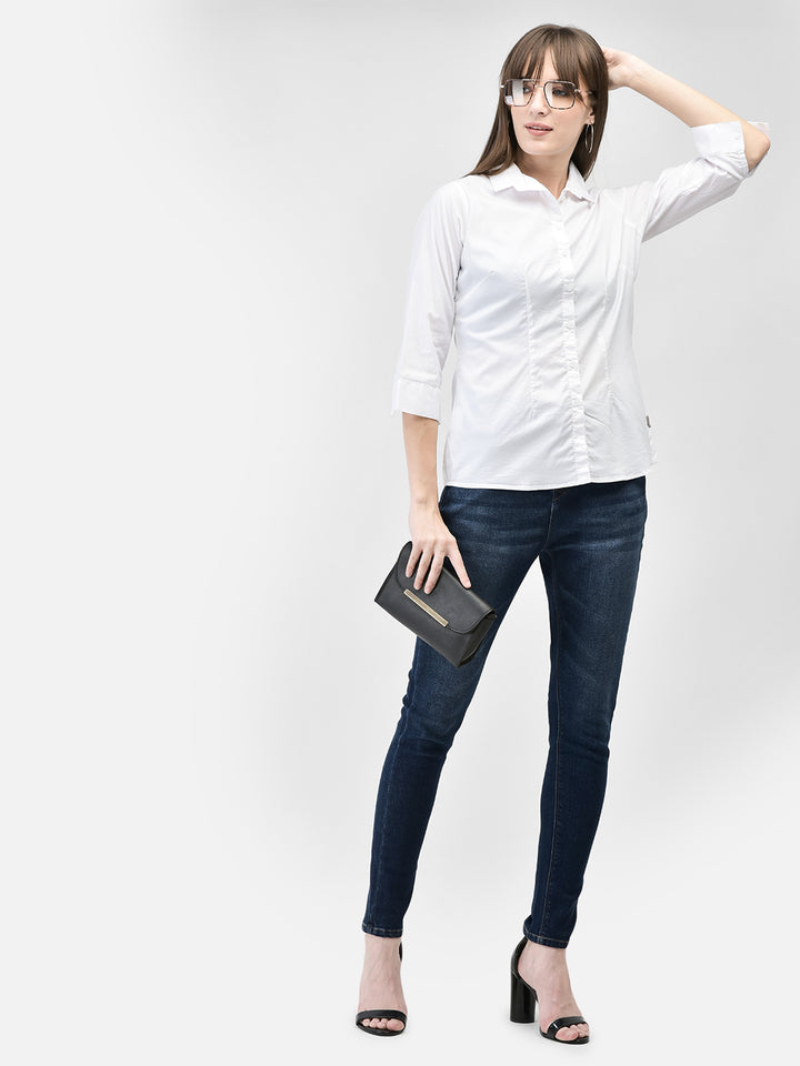White Shirt-Women Shirts-Crimsoune Club