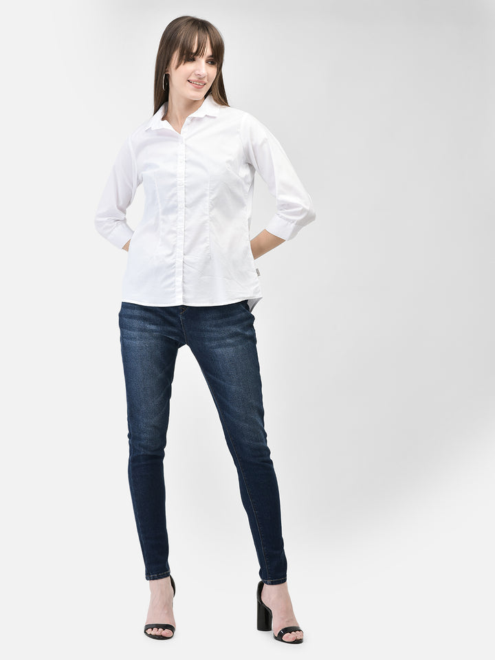 White Shirt-Women Shirts-Crimsoune Club