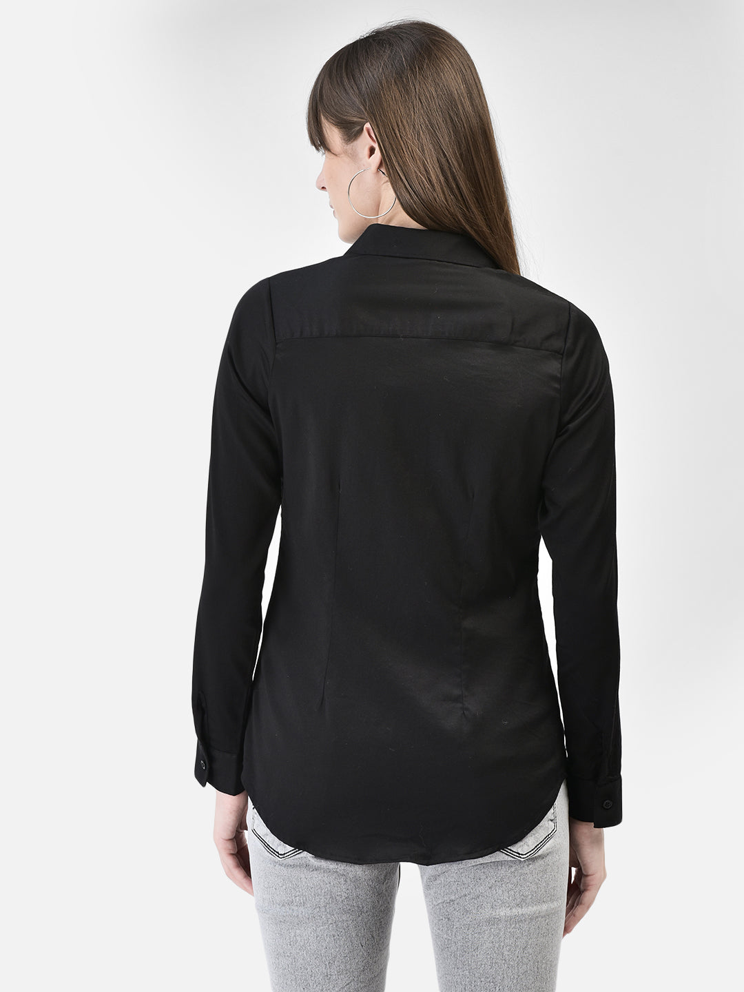 Black Shirt-Women Shirts-Crimsoune Club