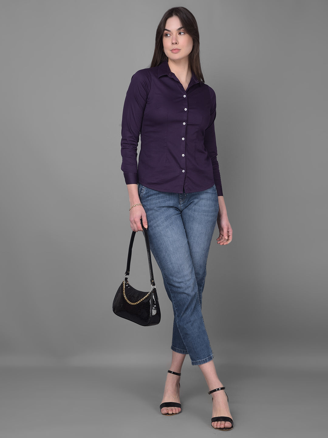 Purple Shirt-Women Shirts-Crimsoune Club