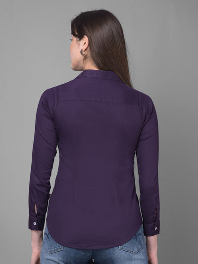 Purple Shirt-Women Shirts-Crimsoune Club